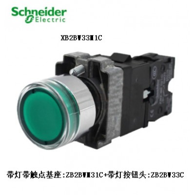 Schneider/施耐德 蓝色带灯组合按钮XB2BW36M1C（ZB2BWM61C+ZB2BW36C） 施耐德电气图1