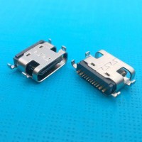 银盈  USB3.1连接器 Type C16Pin沉板6.5mm母座 沉板1.6&0.8 单排全贴 Type c母座