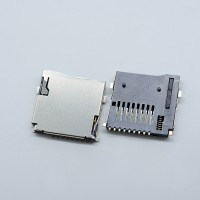 纽系TF卡座自弹 SD小卡 自弹式 Micro SD 手机内存  外焊式连接器