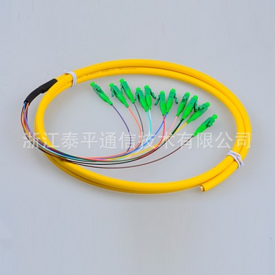 12芯LC束状尾纤,12色LC/APC集成尾纤,LC光纤连接器图1