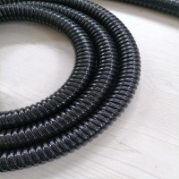 福莱通 金属包塑镀锌软管  PVC型25mm黑色阻燃包塑管配套连接器金属环