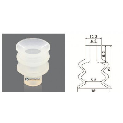 :机械手配件气动元件哈模吸盘HM-18S3**硅胶真空吸盘图1
