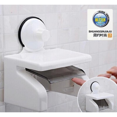 ,卫生间真空吸盘防水塑料纸巾盒CL-9617厕所厕纸盒图1