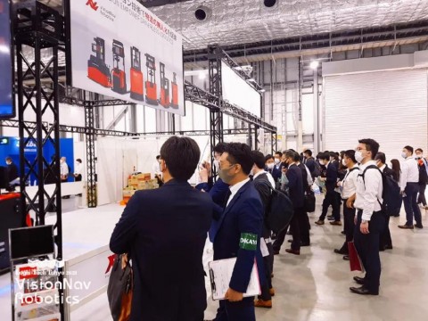 未来机器人新款无人叉车精彩亮相日本国际综合物流展 LTT 2021
