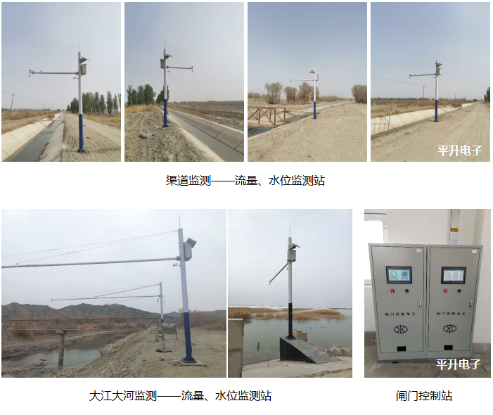 渠道监测——流量、水位监测站，大江大河监测——流量、水位监测站，闸门控制站