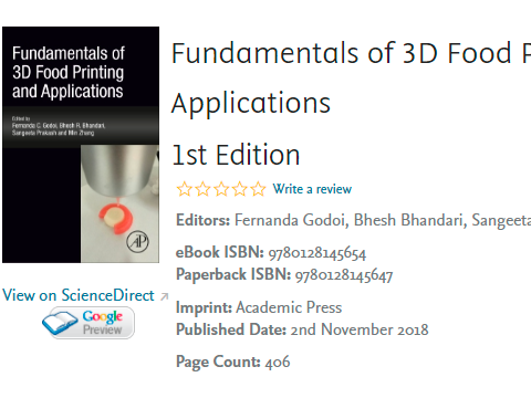 3D Printing：3D打印食品药品精选英文书籍推荐