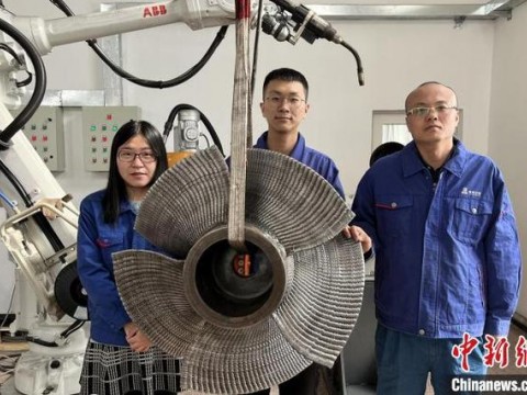 中国首台3D打印轴流式水轮机真机转轮制造完成