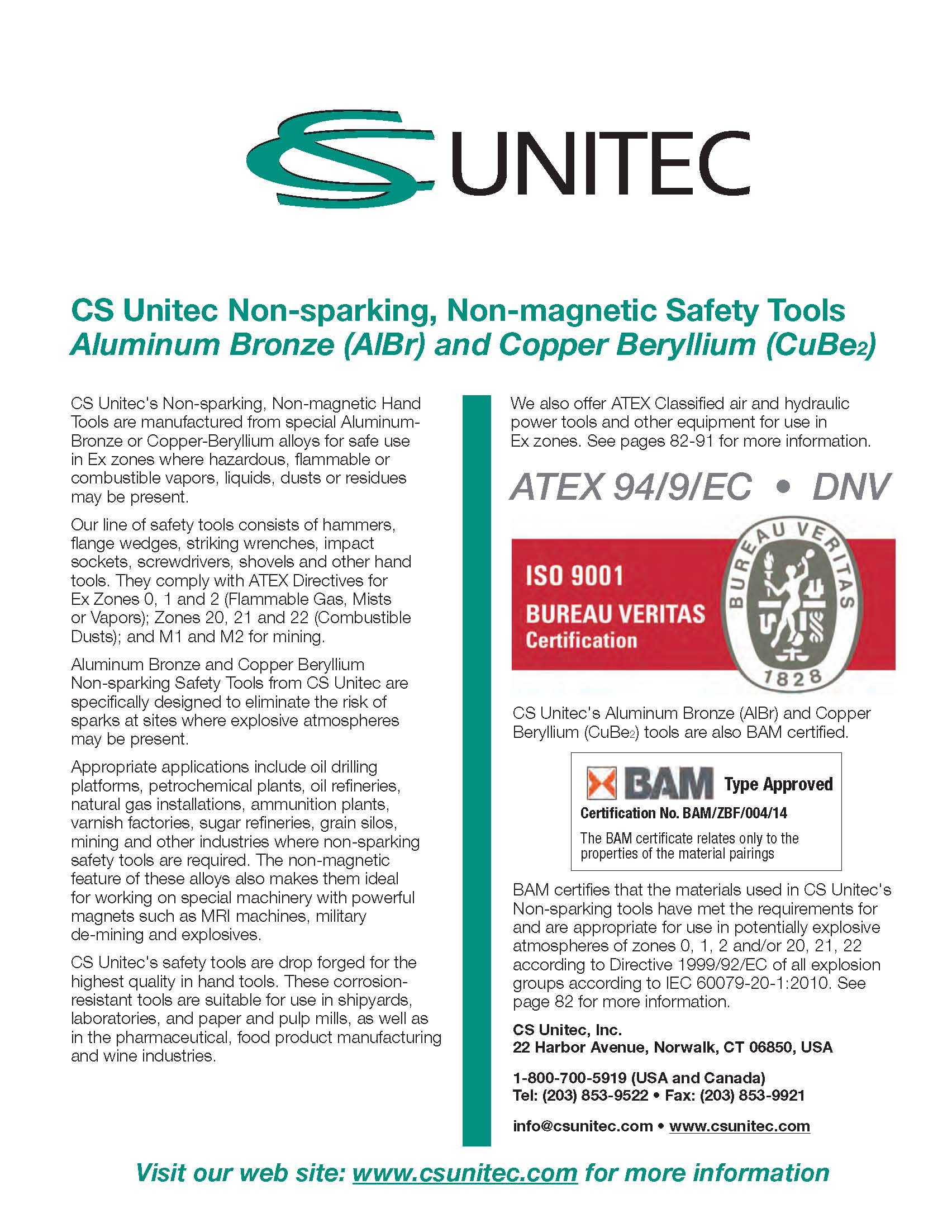 CS UNITEC防爆证书（BAM认证）