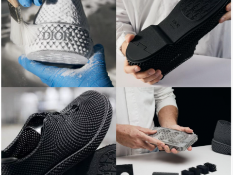 迪奥（Dior）在巴黎时装周上推出更柔软的潮流3D打印鞋履