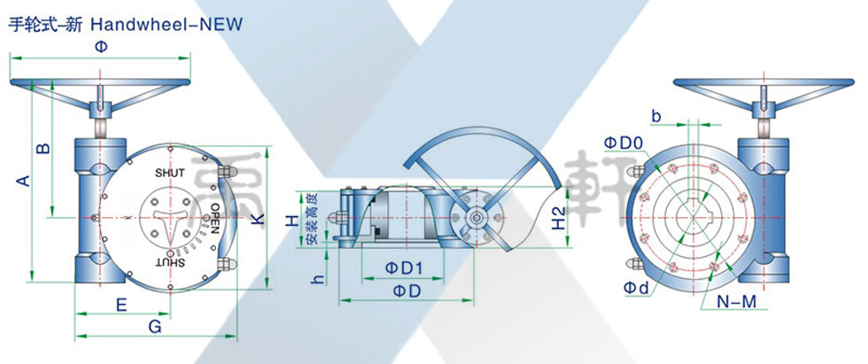 QDX3系列铸钢手动装置(图1)