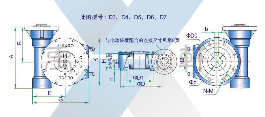 QDX3-D6电动蜗轮箱(图1)