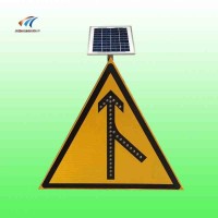 唐山太阳能合流标志牌生产厂家 主动发光三角形交通标志支持定制