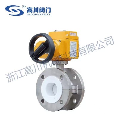 D941F46电动衬氟法兰蝶阀图2