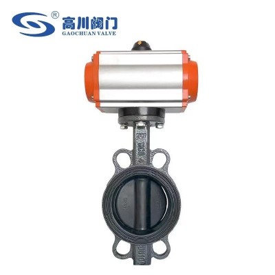 D671J气动对夹式衬胶蝶阀图2