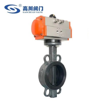 D671J气动对夹式衬胶蝶阀图3