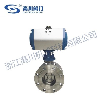 D643H气动法兰式硬密封蝶阀图3