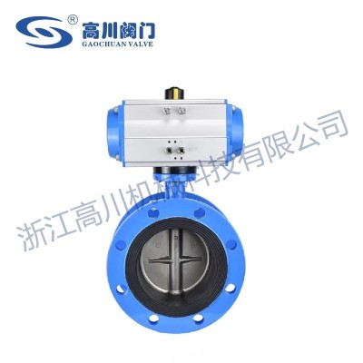 D641X气动法兰软密封蝶阀图2