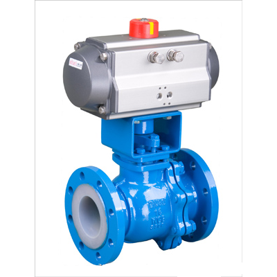 气动衬氟球阀 铸钢法兰式气动衬氟球阀 上海图1