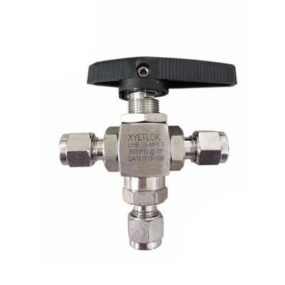 三通卡套球阀T型不锈钢球阀仪表气路切换阀图2