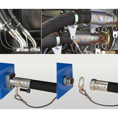 液压防崩脱链工业设备软管防崩脱钢丝绳防崩脱装置图2