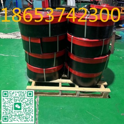 直板型/一字型导料槽防溢裙边定做，橡胶聚氨酯复合材料，400*10mm各种规格图4