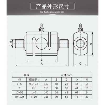 NTJL-3柱式外螺纹拉力传感器图3