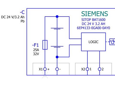 SIEMENS电池模块 6EP4133-0GA00-0AY0 的接线图